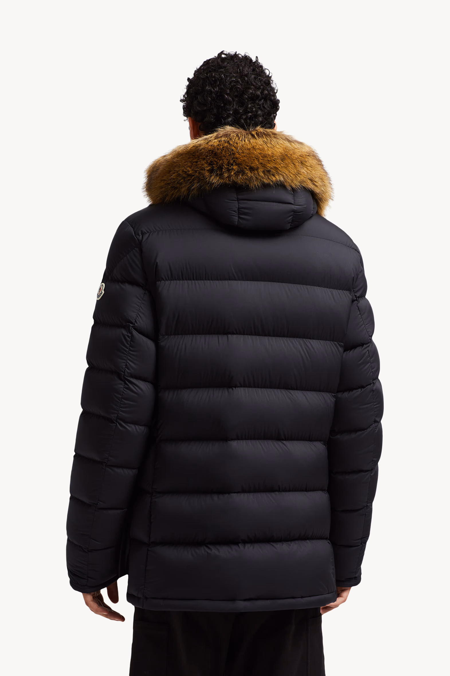 Clunye Hooded Mid-Length Down Jacket Men Black Moncler 5